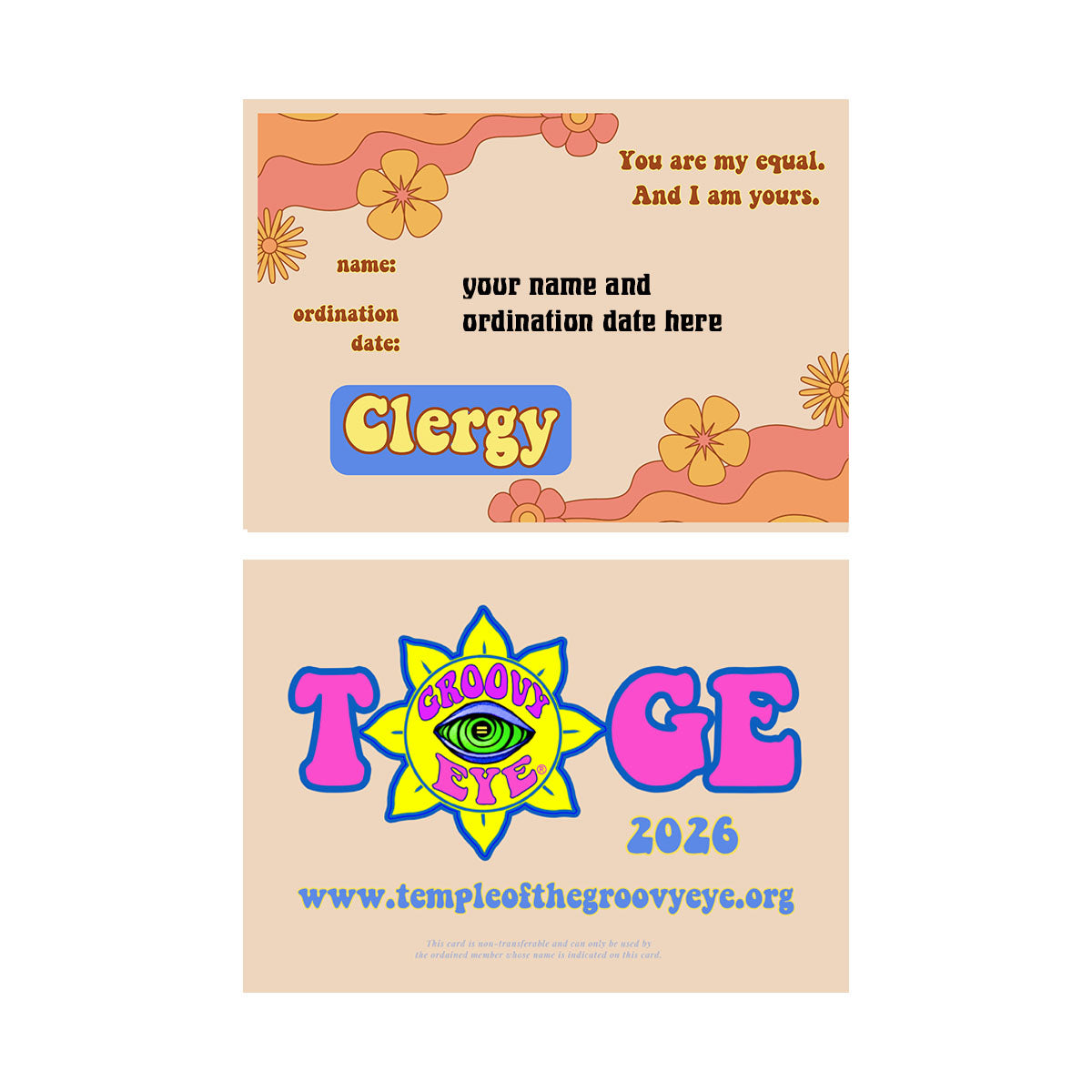 Clergy Wallet Credentials Card