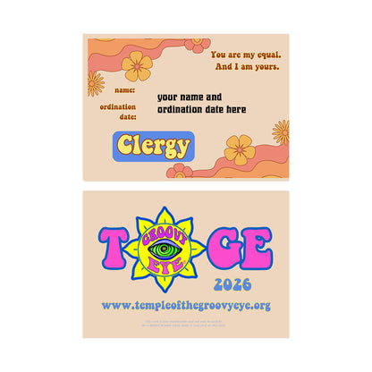 Clergy Wallet Credentials Card