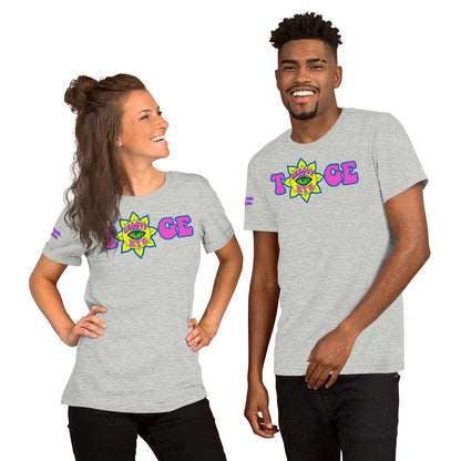 Big TOGE unisex t-shirt — Athletic Heather, ghost mannequin front view