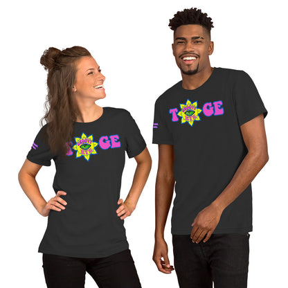 Big TOGE unisex t-shirt — Dark Grey, ghost mannequin front view