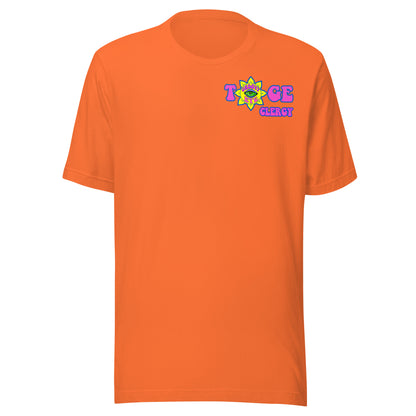 TOGE Clergy unisex t-shirt — Orange, ghost mannequin front view