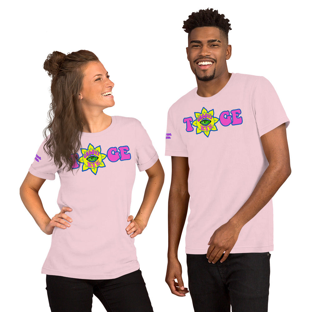 Big TOGE unisex t-shirt — Soft Pink, ghost mannequin front view