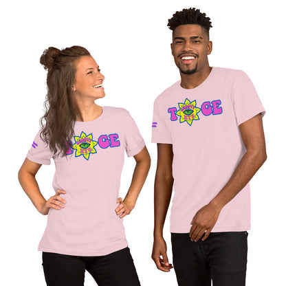 Big TOGE unisex t-shirt — Soft Pink, ghost mannequin front view