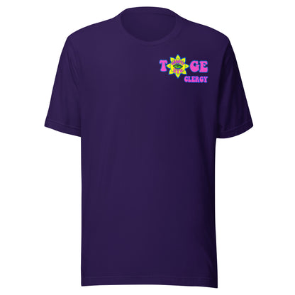 TOGE Clergy unisex t-shirt — Team Purple, ghost mannequin front view