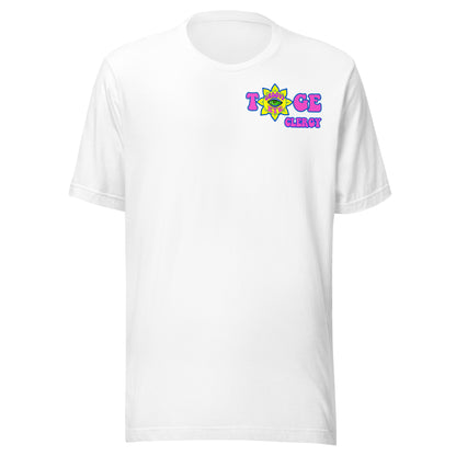 TOGE Clergy unisex t-shirt — White, ghost mannequin front view